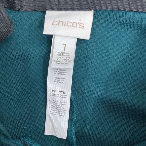 ❤️Last Chance Chico’s Emerald Color High Waisted Slim Fit Pants Size 8 - Picture 5 of 9